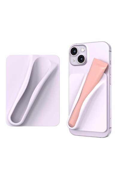 Mi7a İpeksi Silikon Lipbalm Tutucu Yapışkanlı Telefon Kılıfı Aksesuarı