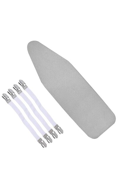 Generic 110x30CM Ironing Board Cover, Cotton Large Iron Board Cover with 5MM pad and 4 Elastic Fasteners, Du