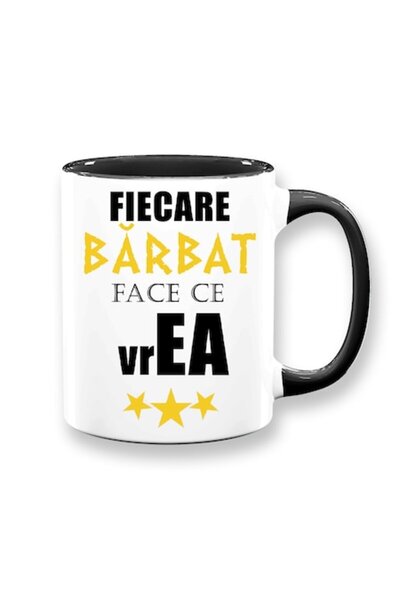 OEM Cană personalizată cu mesaj amuzant: „Fiecare om face ce vrea”, Betaprint...