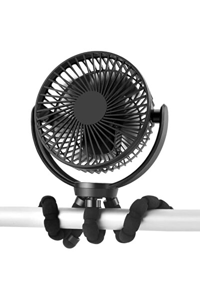 Generic Arabest Stroller Fan, 5200mAh Rechargeable Battery Powered Clip Fan with Flexible Tripod, Ultra Quie