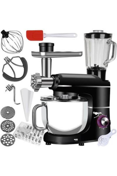 varioshop Robot de bucătărie profesional 3 în 1 VarioShop®, 2200W, blender, mașină de tocat carne și mixer cu vas de 6,2 L