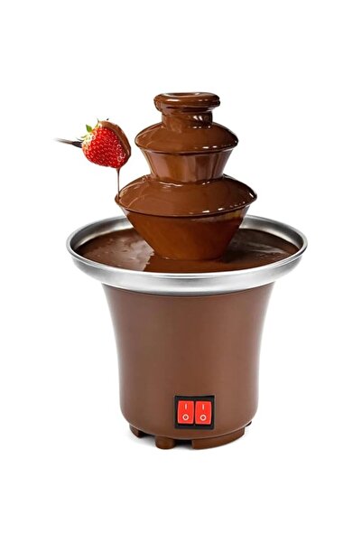 Generic آلة نافورة الشوكولاتة المثالية المكونة من 3 طبقات مع مجموعة فوندو كهر...