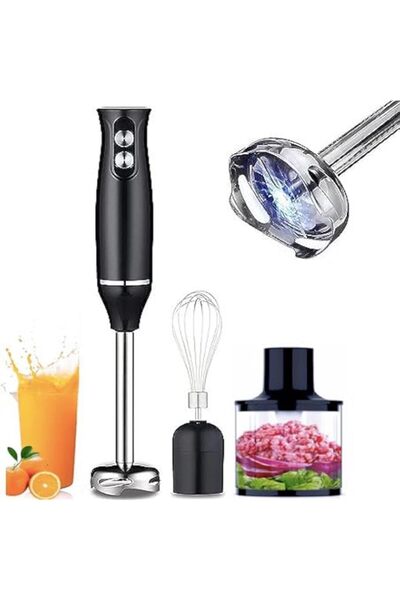 Generic XVersion Hand Blender 500W 4-in-1 Stick Mixer with Stainless Steel Fo...