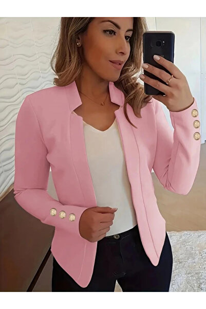 utku soydan Γυναικείο μακρυμάνικο μανίκι με λεπτομέρεια εισαγόμενο κρεπ μπουφάν