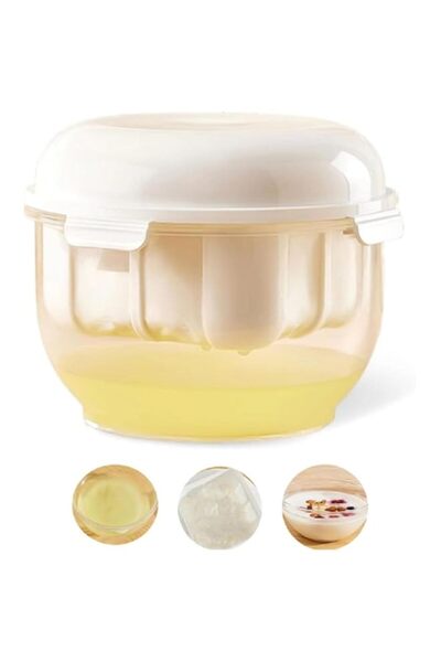 Generic ALMEKAQUZ Yogurt Strainer, Fine Mesh Yogurt Whey Separator, Round Greek Yogurt Maker, Transparent Fo