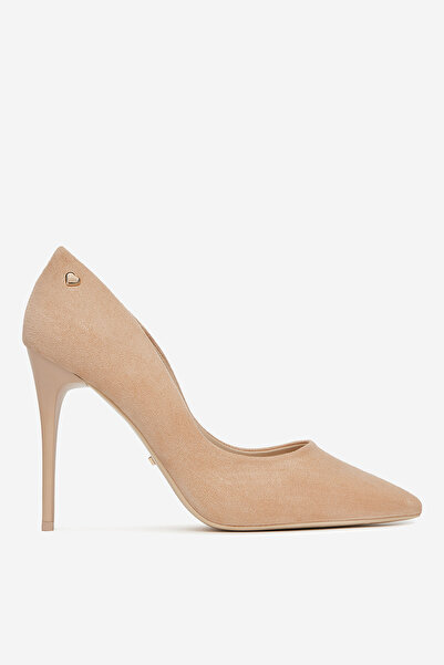 DeeZee Γυναικείες γόβες με ψηλοτάκουνο χαμηλό μπεζ στιλέτο 36