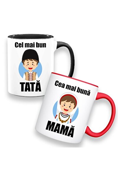 OEM Set 2 căni personalizate cu mesajul „Cea mai bună mamă”, Betaprint, model...