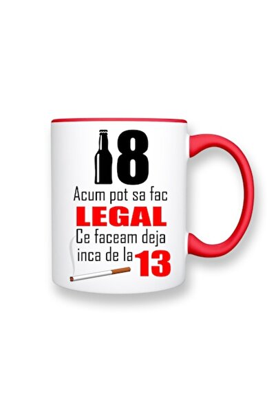 OEM Cană personalizată cu mesajul: „Acum pot face legal ce făceam deja de cân...