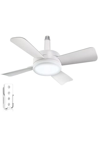 Generic Cozi Socket Fan Light Ceiling Fans with Lights and Remote,15.75" (40cm) Small Light Bulb for Bedroom