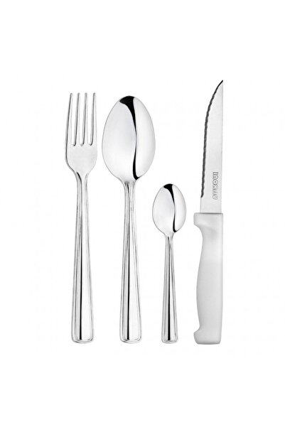 Inoxriv Set 24 piese inox pentru 6 pers ITALIA, 6 linguri, 6 furculite, 6 lingurite ceai, 6 cutite