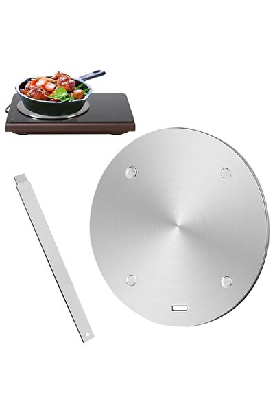 Generic لوحة توزيع الحرارة من أزوني لموقد الغاز، لوحة محول تحريض من الفولاذ المقاوم للصدأ مع مقبض إزالة