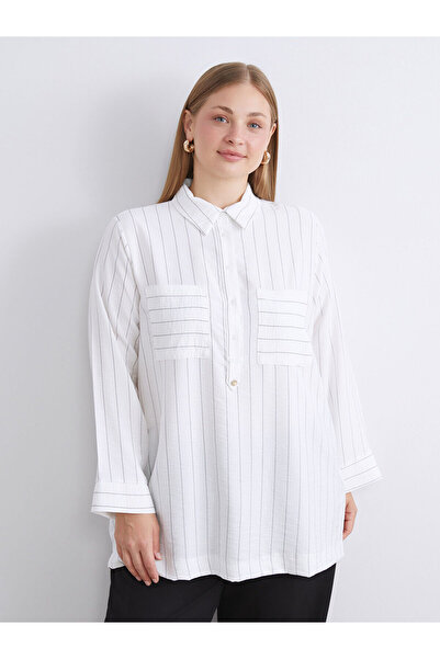 LC Waikiki İzr New Season Striped Women's Shirt Tunic