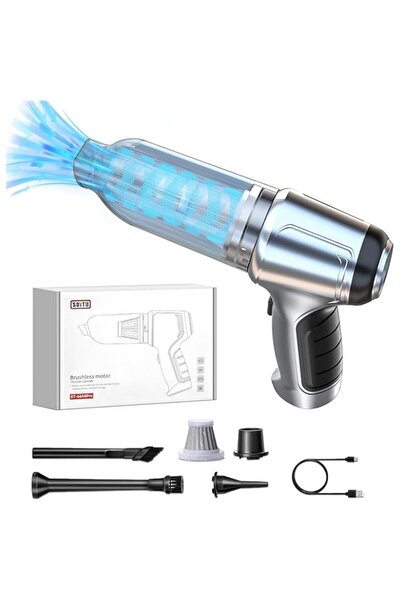 Generic مكنسة كهربائية محمولة للسيارة لاسلكية، شفط قوي 19000 باسكال/120 وات، مكنسة كهربائية محمولة قابلة لإعادة الشحن للسيارة