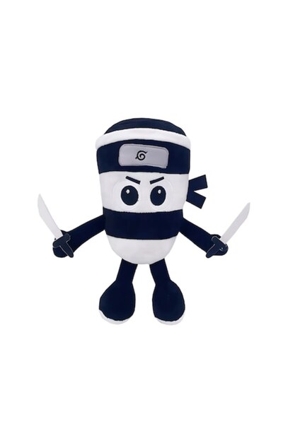 dalimag Plush Toy Ninja Avaleea Ninjolino, Brainrot Series, 30 Cm x 20 Cm, Black/White
