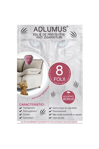 ADLUMUS Set 8 Protective Scratch-Resistant Sheets for Cats and Dogs Furniture...