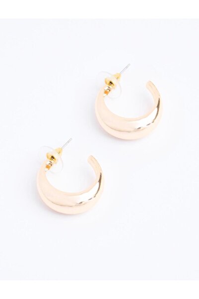 Jimmy Key Altın Rengi Minimal Halka Küpe