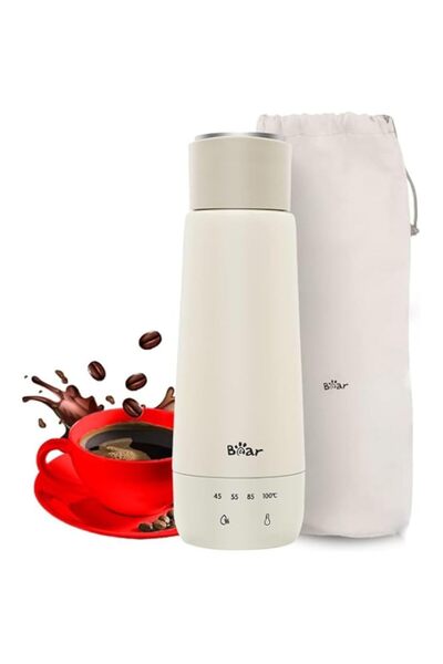 Generic Bear 300ml Electric Bottle,Four Temperature, 300W, Electric Coffee Warmer,Travel Bottle,Double Layer