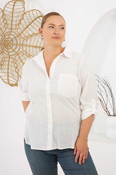 ALVWOMAN Plus Size White Shirt