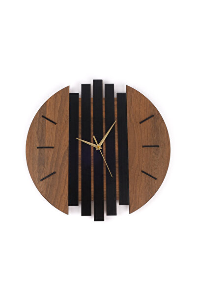 Pikas Modern Design Slatted Model Wooden Wall Clock