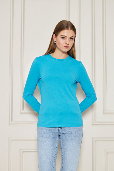 ESPİNA Cycling collar long sleeve basic t-shirt