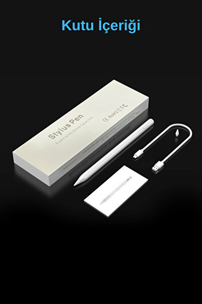Techmaster iPad 11 A16 Air M1 M2 M3 M4 ile Uyumlu Avuç İçi Reddi Stylus Yazı Çizim Kalemi