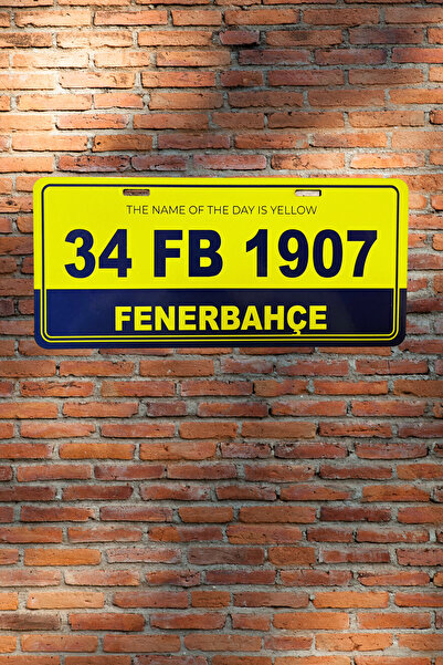 DURUSA Fenerbahçe Retro Plaka | MDF Ahşap Dekoratif Duvar & Araba Tabelası | Taraftar Hediyelik