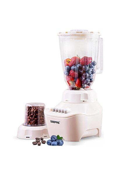 Generic Geepas GSB5409 250W 2 in 1 Multifunctional Blender | Stainless Steel Blades, 4 Speed Control with Pu