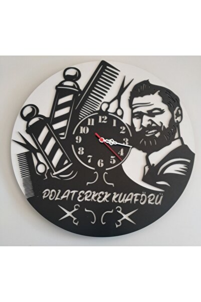 Genel Markalar Erkek Berber Duvar Saati Kişiye Özel İsim Yazılı gönderilecektir.