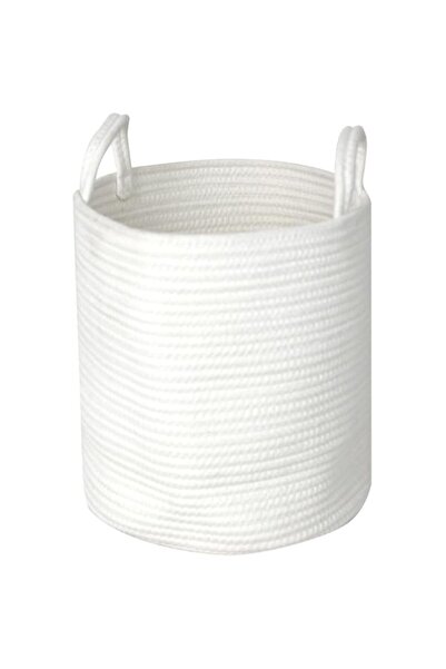 Generic THE WHITE SHOP Large Woven Baskets for Storage Cotton Rope Baskets for Storage Tall Blanket Basket f