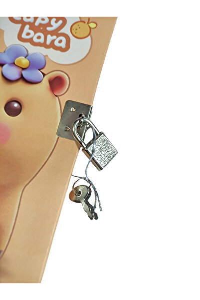 Limmy Capybara Diary Notebook (Journal) with Lock 80 Sheets - Fancy