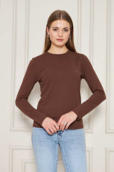 ESPİNA Cycling collar long sleeve basic t-shirt