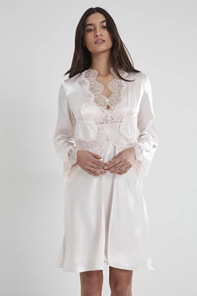 Mavelle Women's Nightgown Robe Shorts Set Pajama Set Satin Six-Piece Set - with Slippers Gift