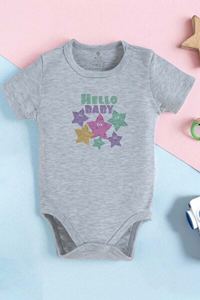 bebek perisi بدلة أطفال من القطن العضوي 100% بتصميم هيلو بيبي