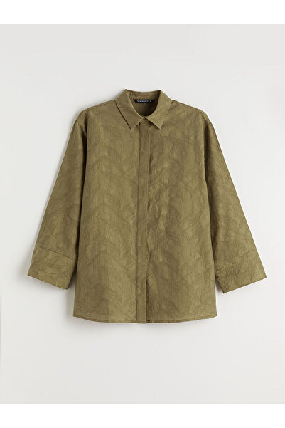 LC Waikiki Γυναικείο πουκάμισο με πράσινο σχέδιο