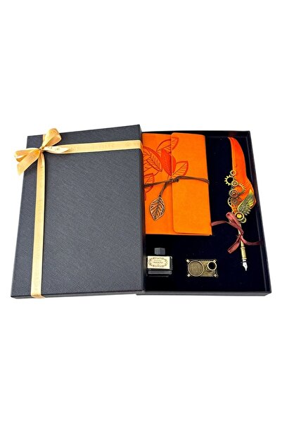 velve Set Vintage Spark,agenda/jurnal,stilou cu pana,calimara cu cerneala,sup...