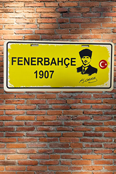 DURUSA Fenerbahçe , Retro Plaka , MDF Ahşap Dekoratif Duvar & Araba Tabelası ...