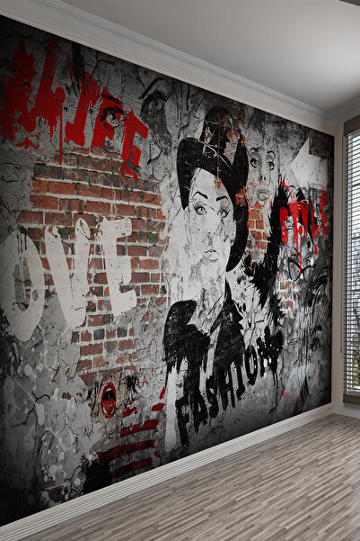 dreamwall Modern Sokak Sanatı Tarzı Graffiti Sanat Tasarım Tekstil Duvar Kağıdı
