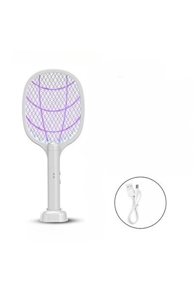 Flippy Lampă electrică anti-țânțari, Flippy, 42,5 x 18 x 7,5 cm, reîncărcabilă cu cablu USB inclus, albă