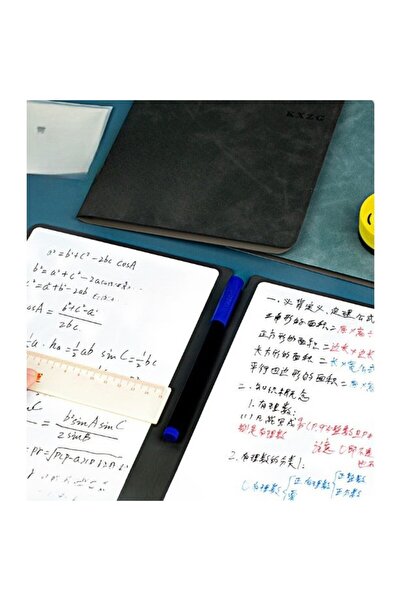 Flippy A5 Planner Set with Chalkboard Pages, 24 x 16.5 cm, Leather Cover, Brown