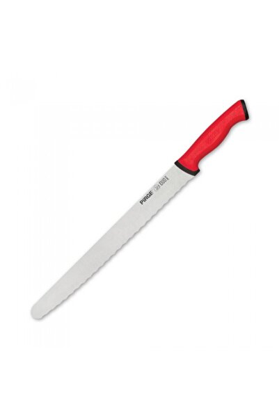 PİRGE DUO bread knife, 30cm, stainless steel, red handle