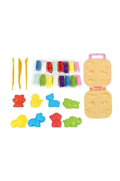 dalimag Jucărie interactivă cu set de joacă creativă pentru copii - plastilină colorată cu animale și fructe, D