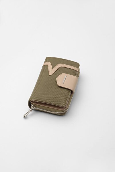 CENGİZ PAKEL Medium Size Women's Wallet – 65295L - Khaki/Beige