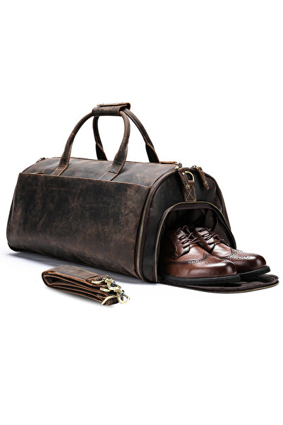 Busy Lady&Gentleman Multifunctional genuine leather travel bag
