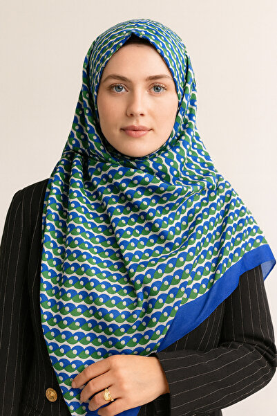 beda Şal cu model albastru verde