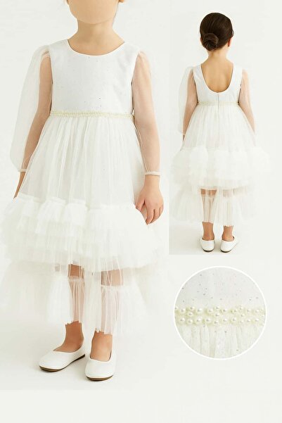 SCZ Işıltılı Melek Kollu Prenses Elbisesi