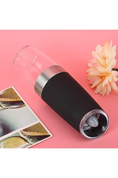 Flippy 2 Electric Salt and Pepper Grinders, Flippy, Battery Operated, 20x6.5 cm, Black/Transparent