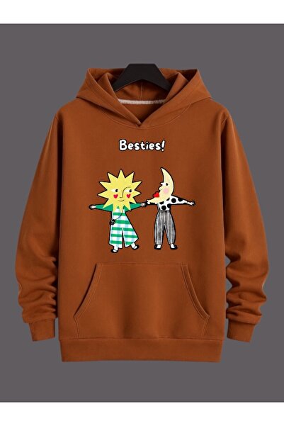 ArtYus Φούτερ Unisex Ανδρικό/Γυναικείο Bestie Πολύχρωμο Προσαρμοσμένο με τύπω...