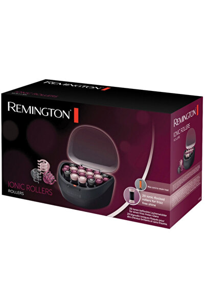 Remington Ionic H5600 Electric Hair Roller Set, 20 rollers, 3 sizes, Ionization, Velvet finish,Black