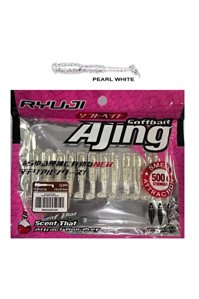 RYUJI Rock Tail 4cm Kokulu LRF Silikon Yem 12 adet Pearl White