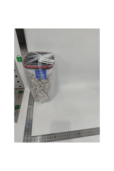 Flippy Food Storage Container, 2000 ml, Transparent with Black Lid, 11.5x11.5x23 cm